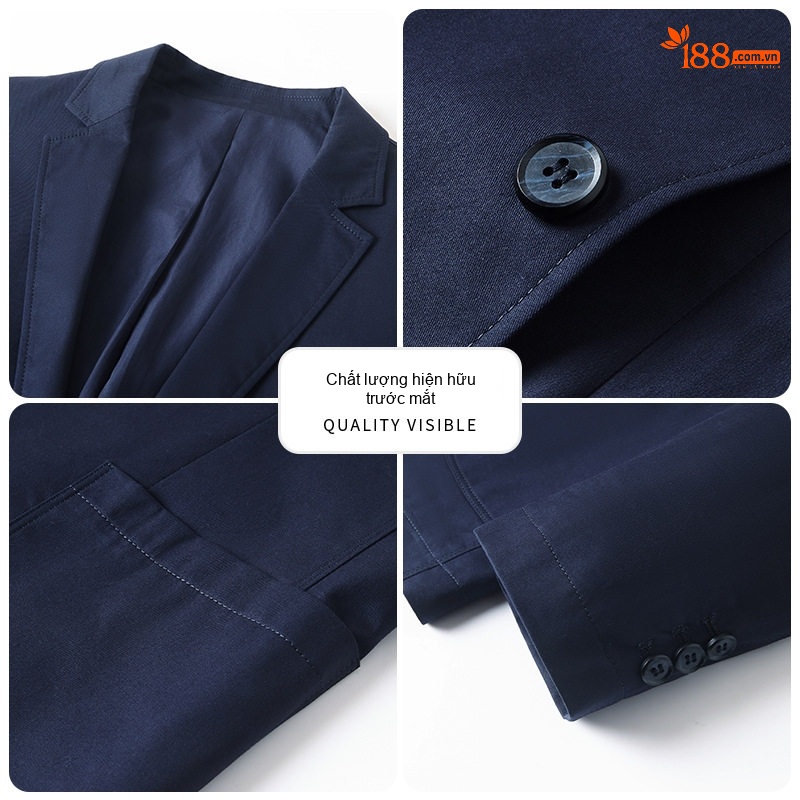 Áo Vest Nam Cotton Kiểu Hàn Quốc Dáng Ôm Màu Trắng Kem, Xanh Navy, Xanh Rêu