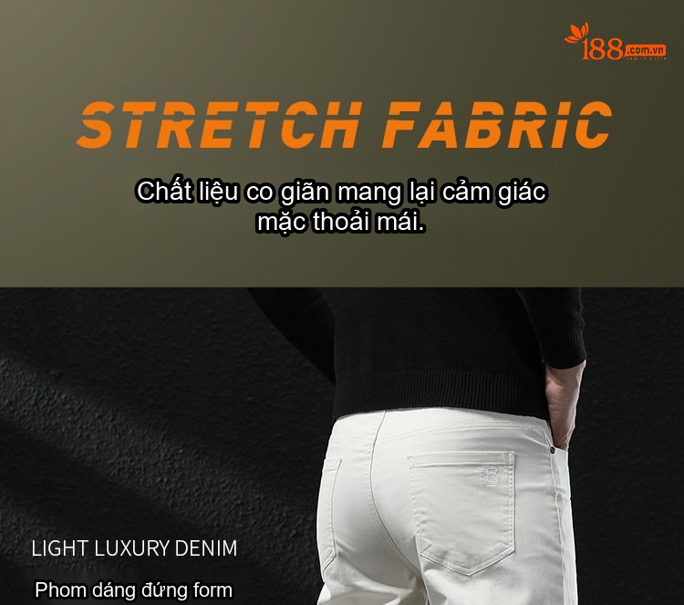 Quần Dài Nam Cotton Dáng Suông Ống Đứng Phong Cách Công Sở Màu Be, Trắng, Đen, Xám chi tiết 5