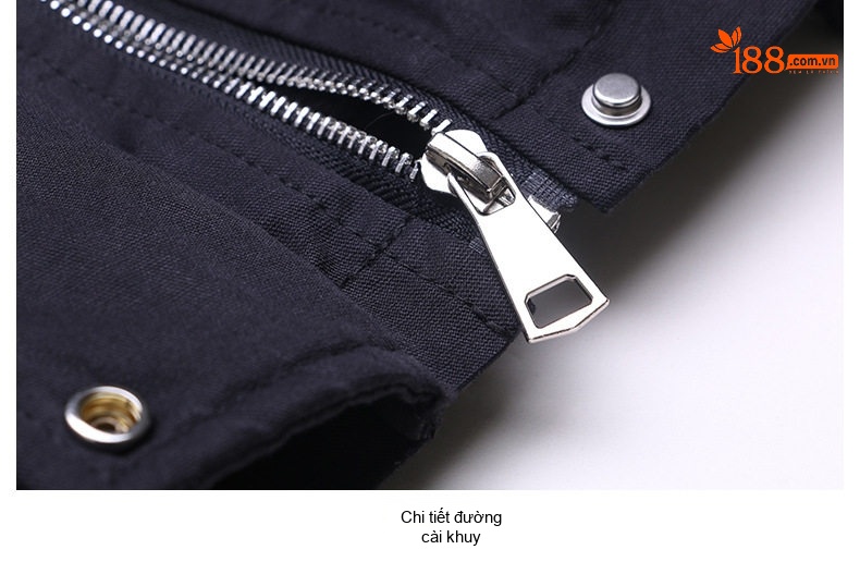 Áo Khoác Cotton Nữ Dáng Ngắn Lót Lông Cổ Lông Màu Đen, Xanh Rêu chi tiết 34