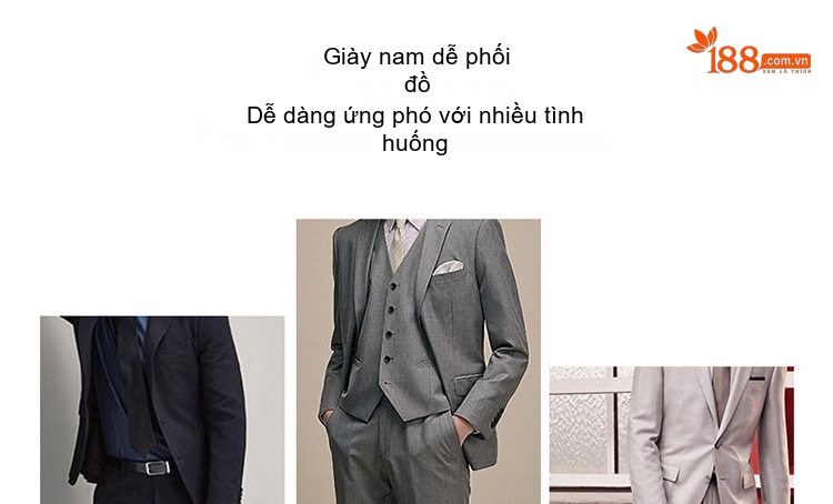 Giày Tây Buộc Dây Nam Da Bò, Kiểu dáng Brogue, Chiều Cao Đế Khoảng 3cm Màu Nâu, Đen chi tiết 5