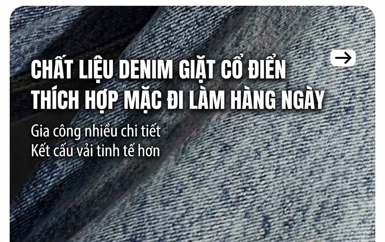 Quần Jean Dáng Rộng Thẳng Đứng Phong Cách Retro Mỹ Thoải Mái Không Kén Dáng Màu Xanh Dương chi tiết 3