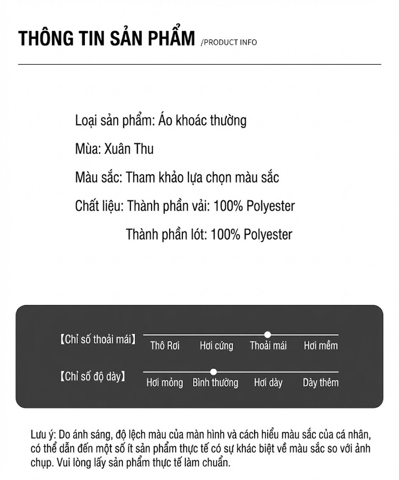 Áo Khoác Nam Mỏng Cổ Trụ Dáng Suông Phong Cách Lịch Sự Màu Xanh Navy, Kem chi tiết 13