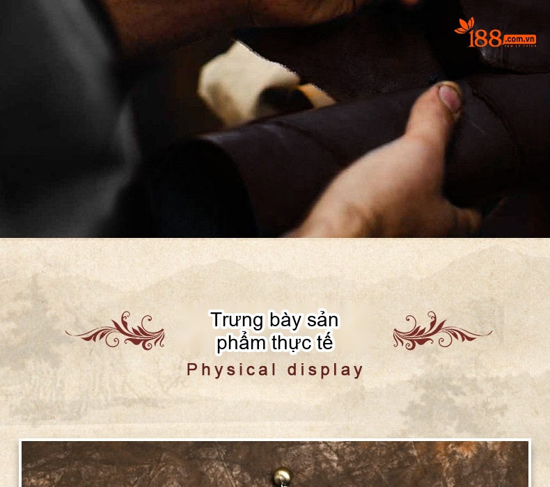 Ví Nữ Da Bò Dáng Dài Cầm Tay Khóa Kéo Dung Tích Lớn Màu Nâu chi tiết 4