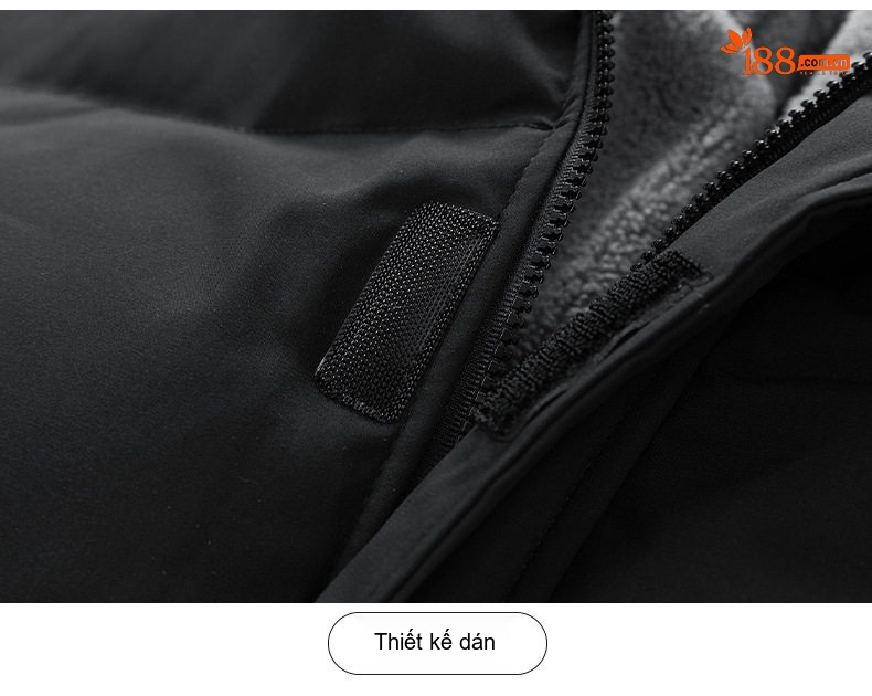 Áo Khoác Cotton Nam Mùa Đông Dáng Rộng Lông Cừu Non Dày Dặn Ngắn Tay Có Mũ Phong Cách Hàn Quốc Màu Be, Đen chi tiết 21