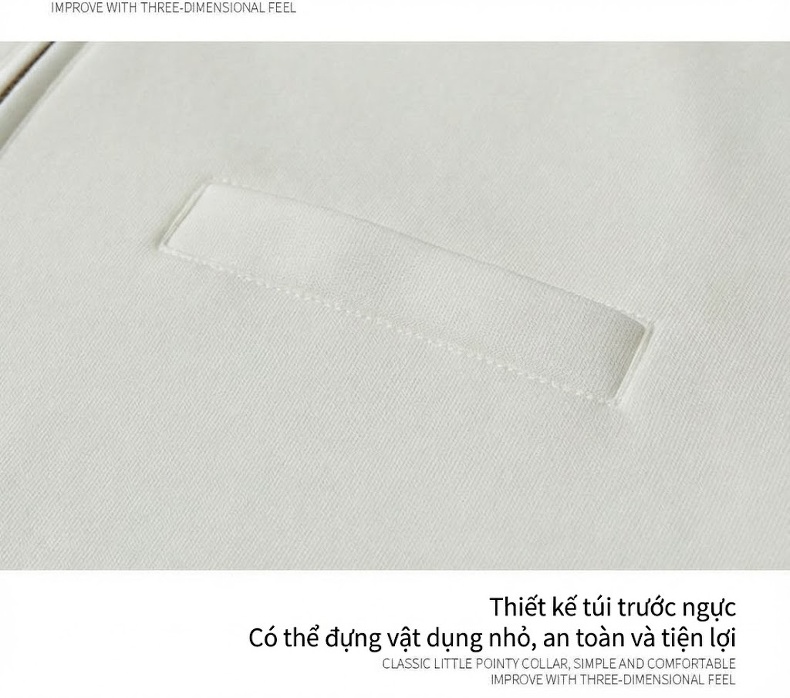 Áo Polo Nam Dài Tay Khóa Kéo Cổ Bẻ Form Rộng Thoải Mái Phong Cách Thời Trang Màu Trắng, Xám, Đen chi tiết 12
