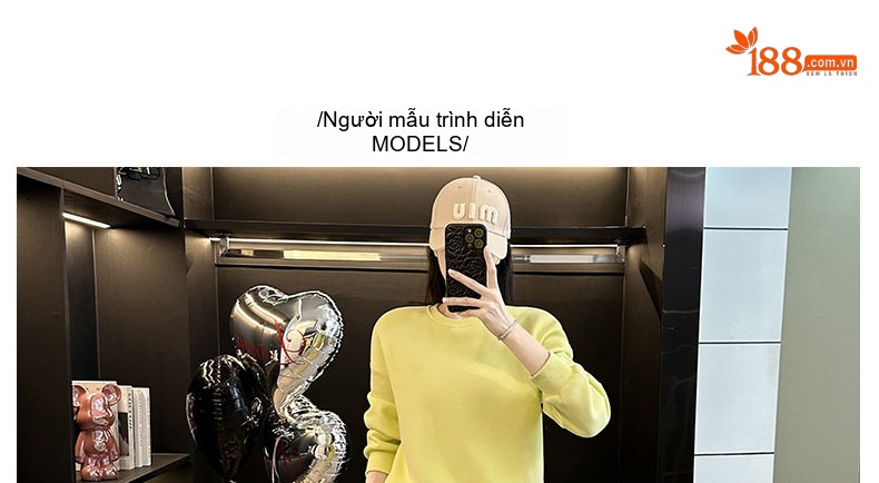 Bộ đồ nữ mùa đông cổ tròn phong cách Hàn Quốc dệt kim lót lông dày dặn chi tiết 3