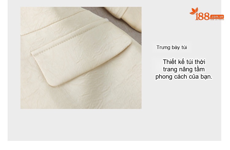 Bộ Vest Nữ Áo Blazer Tay Lỡ Quần Ống Rộng Chất Acetate Satin Phong Cách Công Sở Màu Đen, Trắng Kem, Xanh... chi tiết 24