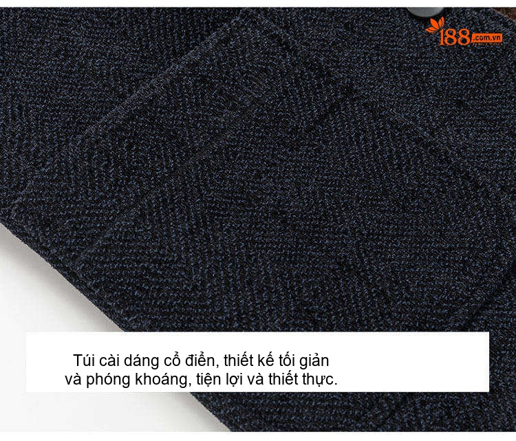 Áo Khoác Nam Trung Niên Chenille Lót Bông Dày Dặn Cổ Trụ Màu Đen, Xám chi tiết 25