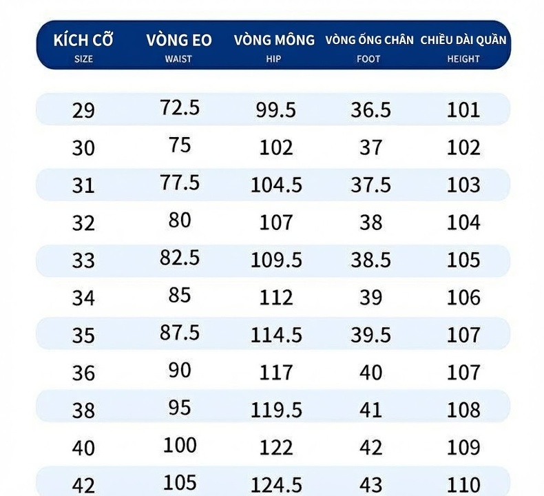 Quần Jeans Dáng Suông Nam Ống Đứng Lớn Tuổi Trung Niên Màu Xanh Dương chi tiết 11