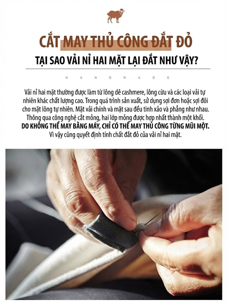 Áo Khoác Nam Dáng Dài Hai Mặt Cổ Bẻ Chất Liệu Lông Cừu Màu Đen, Xám chi tiết 11