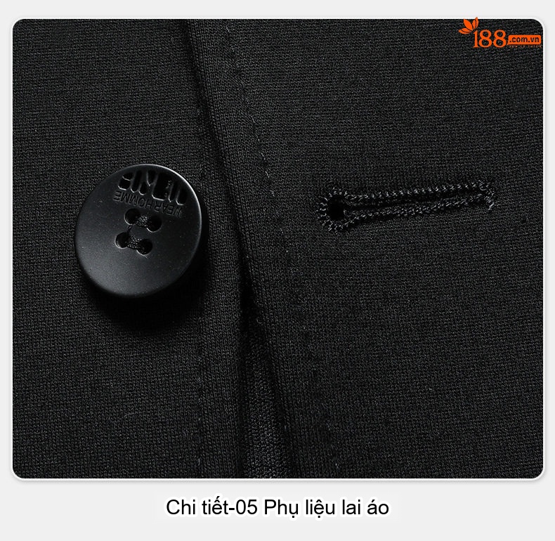 Áo Vest Nam Dáng Ôm Dệt Kim Màu Đen chi tiết 17