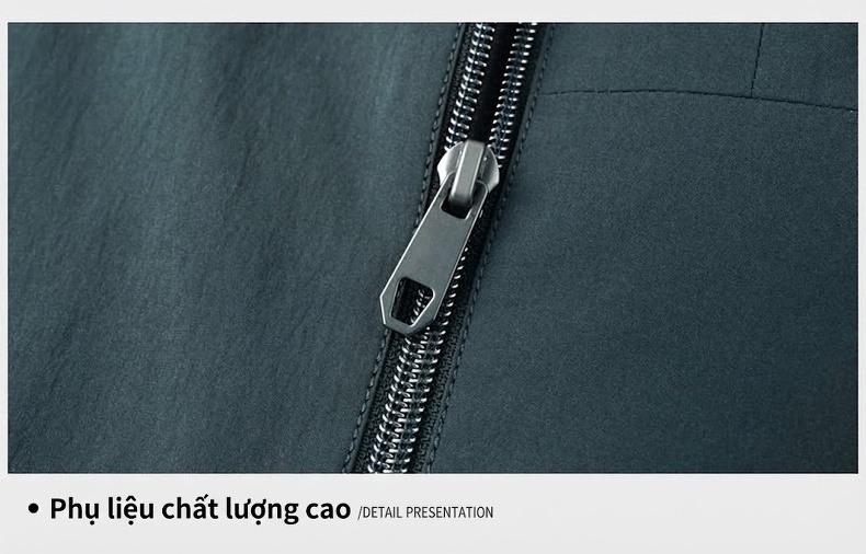 Áo Khoác Nam Có Mũ Trùm Đầu Dáng Ôm Vải Mềm Mịn Không Nhăn Màu Xanh Rêu chi tiết 25