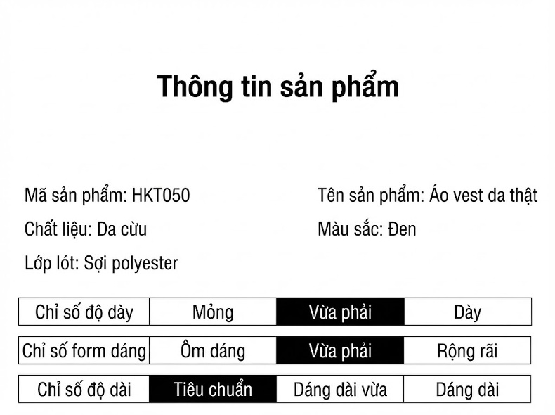 Áo Khoác Blazer Nam Da Cừu Thật Phong Cách Doanh Nhân Màu Đen chi tiết 5