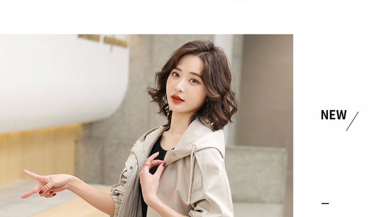 Áo Khoác Gió Nữ Dáng Dài Vừa, Mũ Trùm Đầu, Phong Cách Hàn Quốc Màu Be, Xanh Olive chi tiết 25
