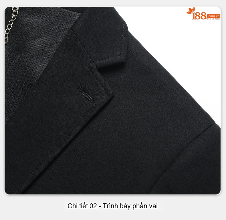 Áo Vest Nam Dáng Ôm Dệt Kim Màu Đen chi tiết 15