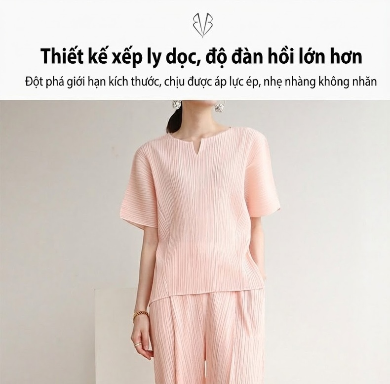 Áo Thun Nữ Dập Ly Oversize Cổ Chữ V Xẻ Tà Phong Cách Thời Trang Màu Đen, Hồng, Xanh Lá, Tím... chi tiết 1