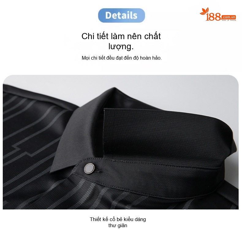 Áo Sơ Mi Nam Ngắn Tay Mùa Hè Chất liệu Băng Lụa Dáng Rộng Chống Nhăn Màu Đen, Đỏ, Xanh, Nâu... chi tiết 6
