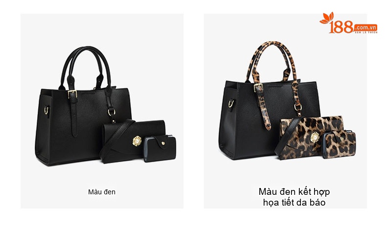 Túi Tote Nữ Đeo Vai Xách Tay Phong Cách Retro Sang Trọng Bộ 3 Chiếc Màu Đen, Xanh Lá, Nâu, Be... chi tiết 5