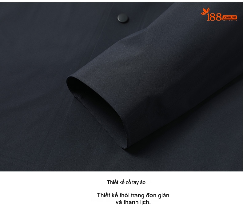 Áo Khoác Nam Dáng Xuông Áo Dệt Kim Polyester Chống Thấm Nước Màu Nâu chi tiết 24