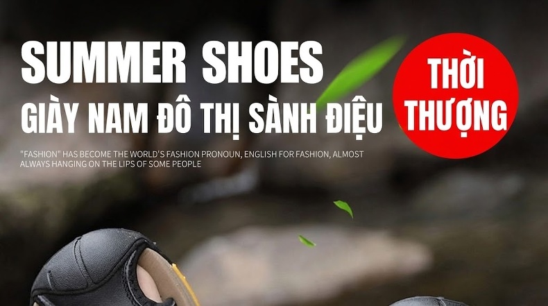 Dép Sandal Nam Da Thật Quai Dán Đế Cao Su Chống Trượt Bít Mũi Đi Biển, Đi Phượt (đế cao 3 cm) chi tiết 5