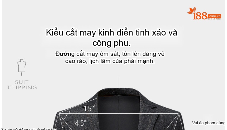 Áo Vest/Blazer Nam Kẻ Caro Co Giãn Vải Nylon Phong Cách Hàn Quốc Màu Xám, Xanh Đen chi tiết 3