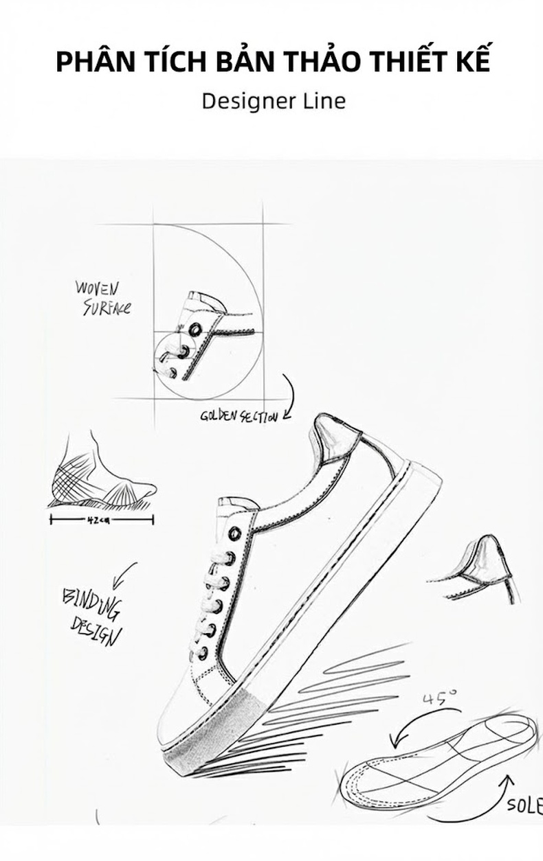 Giày Sneaker Nam Da Bóng Chiều Cao Đế Khoảng 3cm Màu Trắng, Đen chi tiết 13