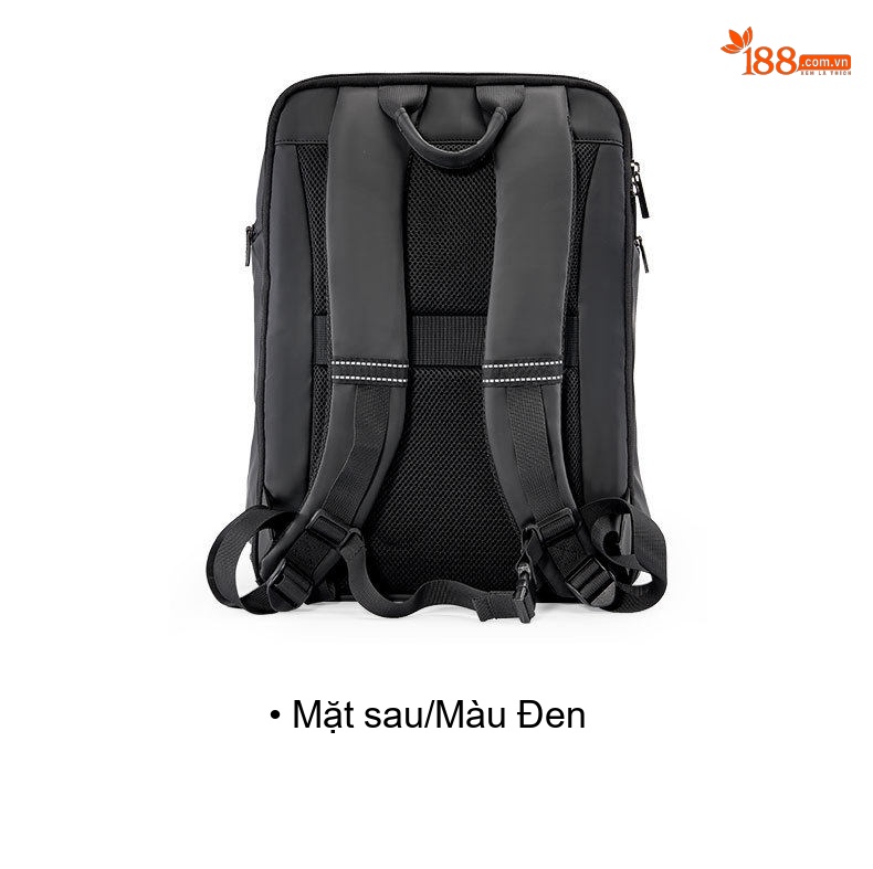Balo Nam OSOCE Đựng Laptop 14 Inch Chống Nước Phong Cách Công Sở Màu Đen chi tiết 12