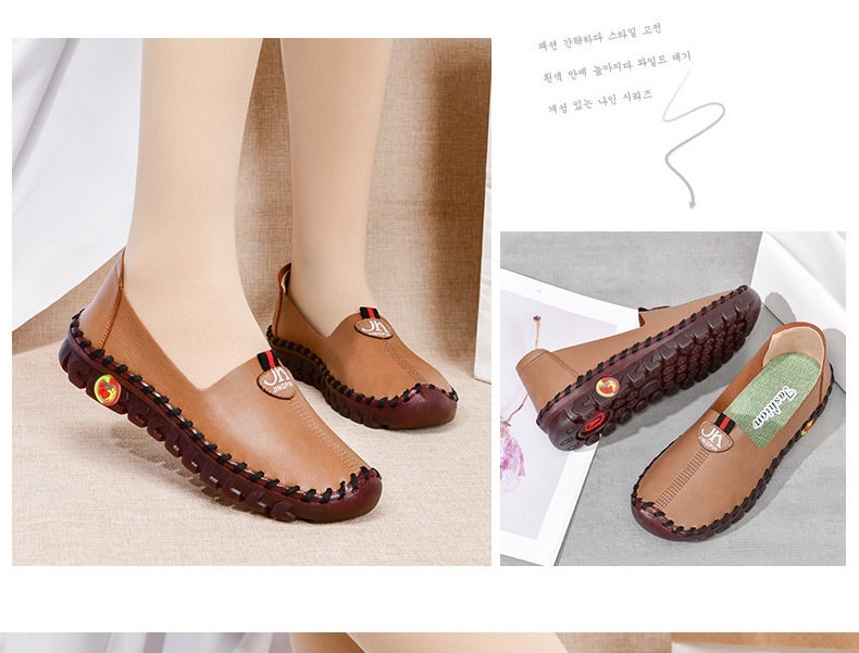 Giày Búp Bê Đế Bệt Da Bóng Mềm Mại Chiều Cao Đế Khoảng 1cm Màu Kem, Nâu, Đen, Đỏ... chi tiết 20