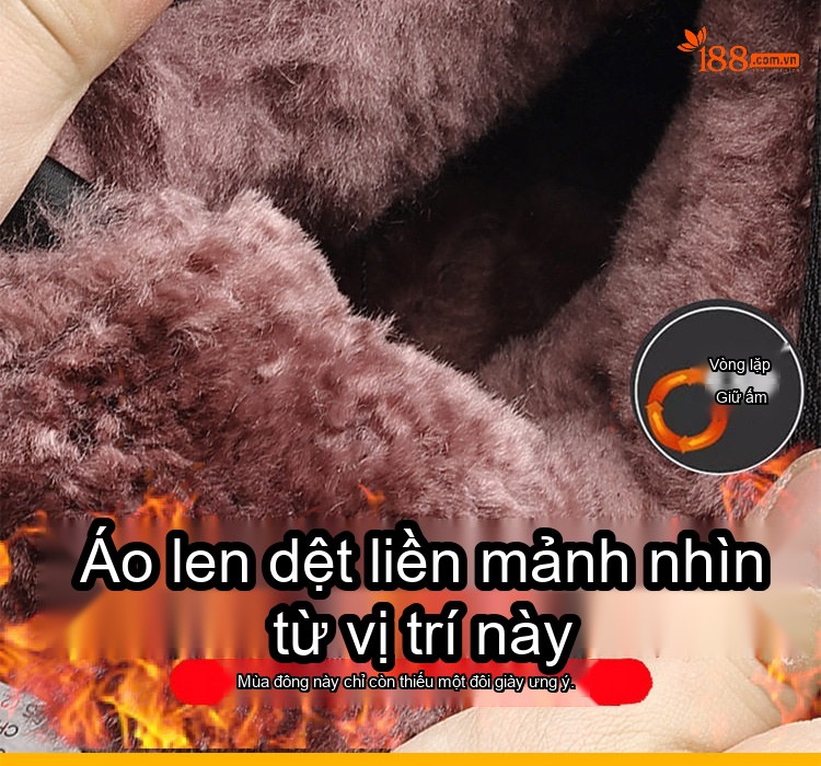 Giày Boot Nam Cao Cổ Da Thật Lót Lông Giữ Ấm Chiều Cao Đế Khoảng 4cm Màu Đen chi tiết 5