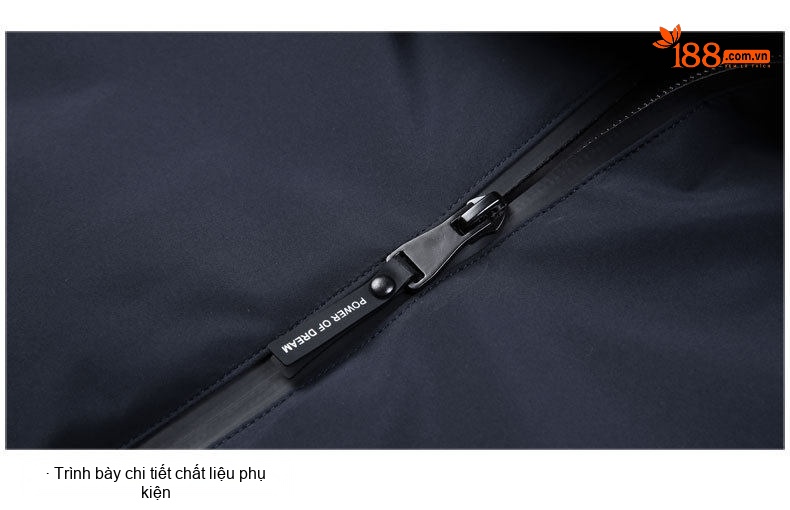 Áo Khoác Phao Nam Lông Vũ Ngắn Cổ Trụ Màu Đen, Xanh Navy, Nâu, Đỏ chi tiết 38