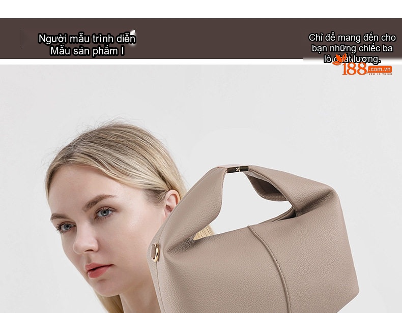 Túi Xách Tay/Đeo Chéo Nữ Da Mờ Phong Cách Pháp Cao Cấp Màu Đen, Nâu, Xám chi tiết 16