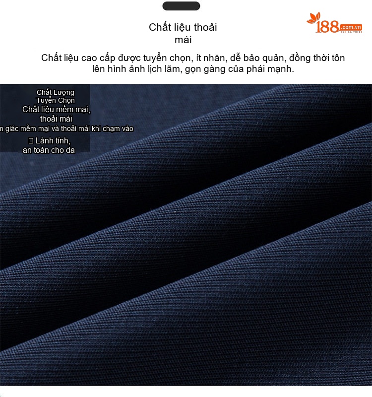 Áo Polo Nam Tay Ngắn 100% Lụa Tằm Cao Cấp Màu Xanh Navy, Xanh Ngọc chi tiết 3