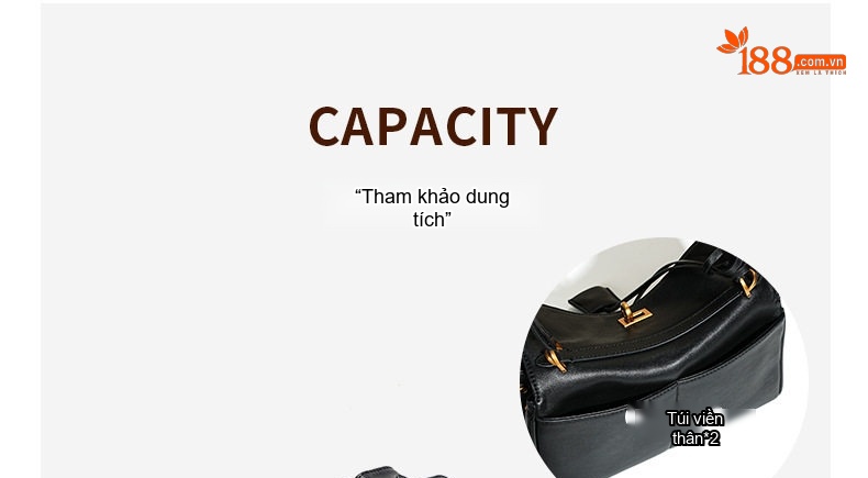 Túi Tote Da Bò Đeo Vai/Đeo Chéo Kiểu Rodeo Bag Sức Chứa Lớn Màu Đen, Trắng chi tiết 4
