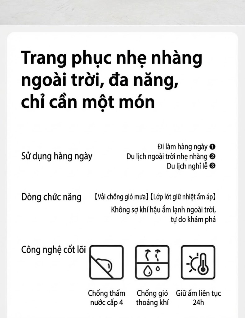 Áo khoác gió mỏng chống thấm nước nam nữ cặp đôi mùa thu xuân chi tiết 3