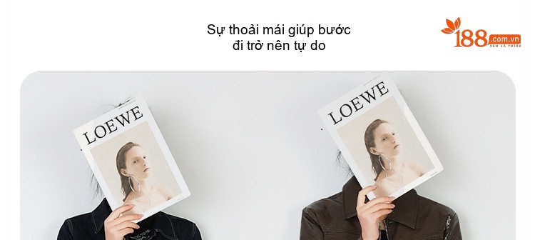 Giày Loafer Nữ Da Thật Đế Bánh Mì Chiều Cao Đế Khoảng 6cm Màu Nâu chi tiết 1