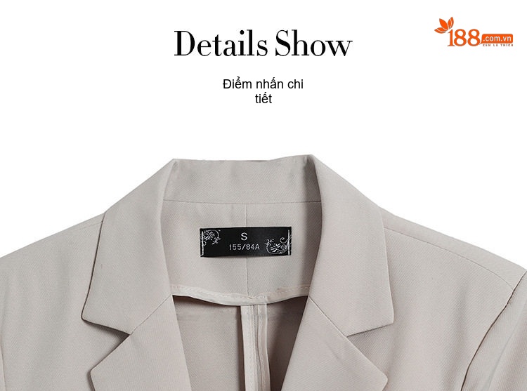 Bộ Vest Công Sở Nữ Tay Lỡ Màu Hồng chi tiết 9