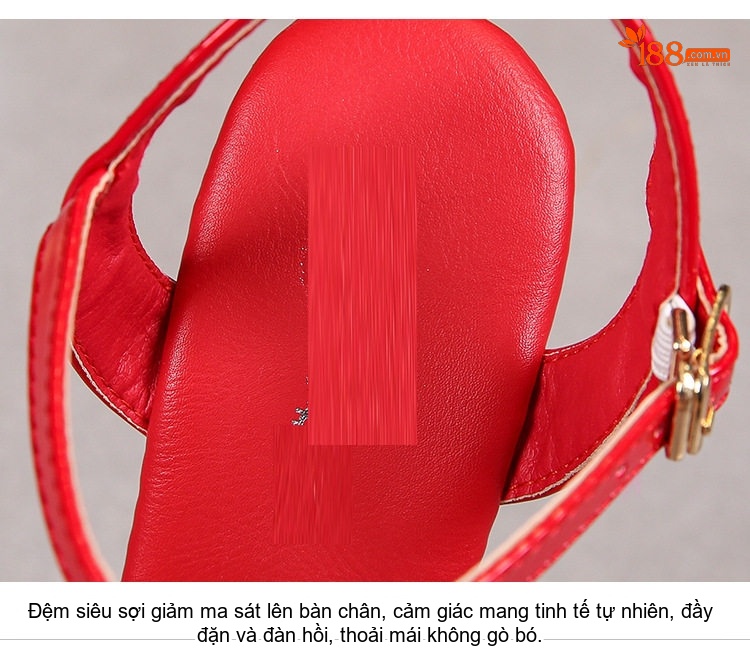 Giày Sandal Cao Gót Nữ Quai Ngang Mắt Xích Gót Cao 10cm - 12cm Màu Đen, Đỏ, Trắng, Hồng... chi tiết 5