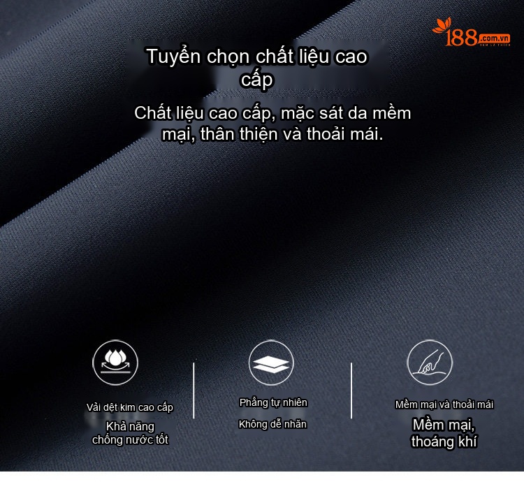 Áo Khoác Phao Lông Vũ Nam Trung Niên Cổ Bẻ Tháo Rời Màu Xanh Navy chi tiết 5