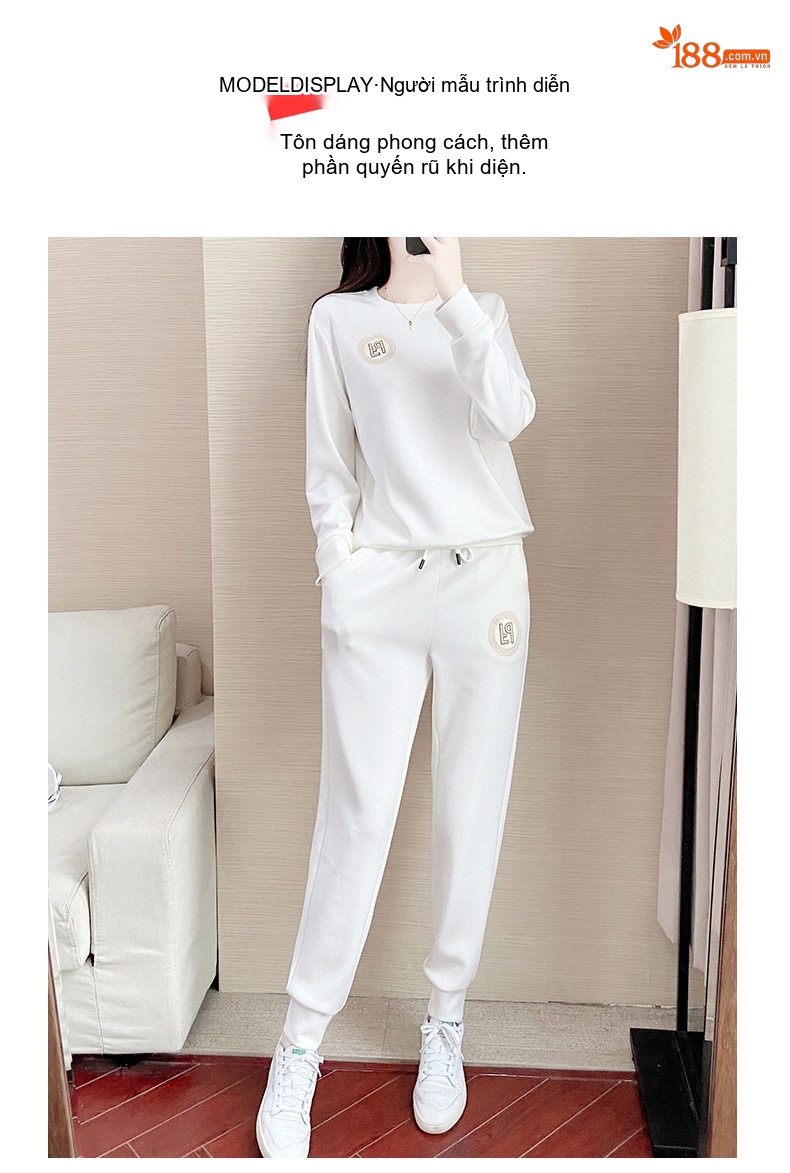 Bộ đồ thể thao nữ dài tay phong cách thời trang cao cấp chi tiết 6