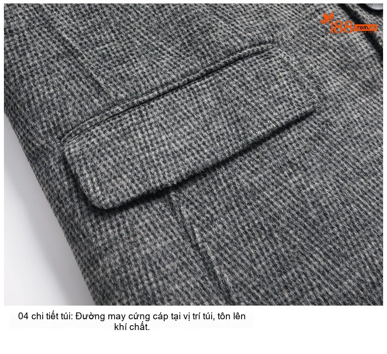 Áo Vest Nam Hai Mặt Lông Cừu Tây Trang Lót Lông Vũ Tháo Rời Phong Cách Thanh Niên Màu Xám, Đen chi tiết 18
