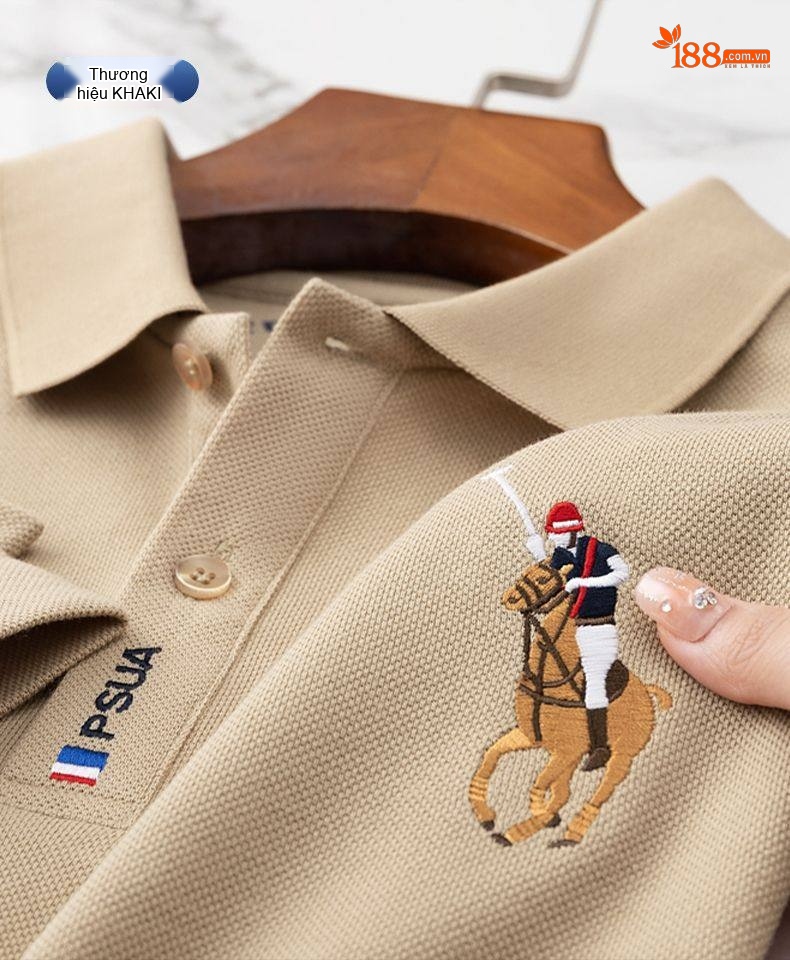 Áo Polo Nam Tay Dài Cotton Cổ Bẻ Phong Cách Doanh Nhân Màu Xanh Lá, Đen, Xanh Dương, Kem... chi tiết 30