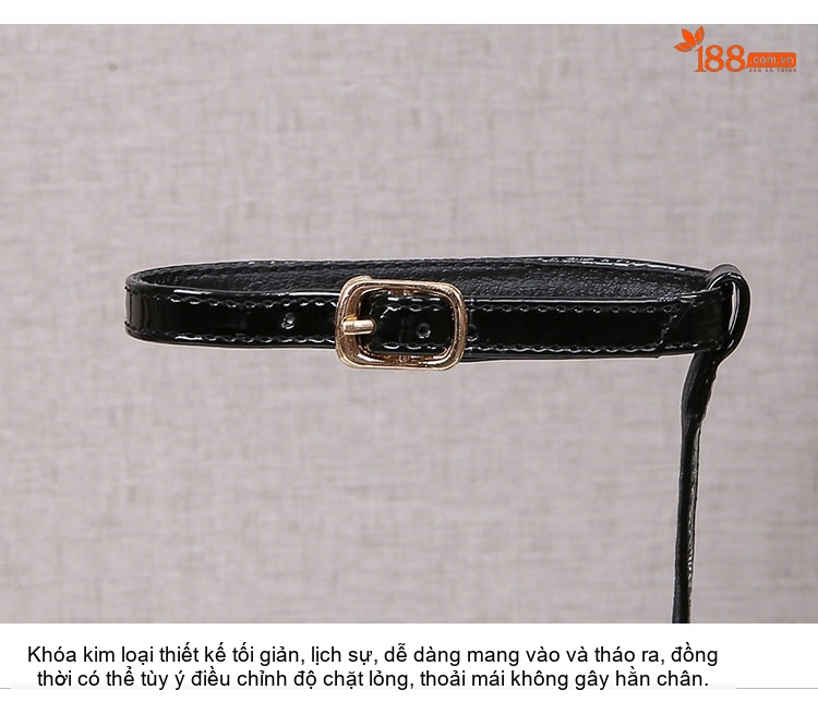 Giày Sandal Cao Gót Nữ Kẹp Ngón Gót Nhọn Quai Mảnh Gót Cao 13cm - 15cm Màu Đen, Đỏ, Trắng, Vàng... chi tiết 7