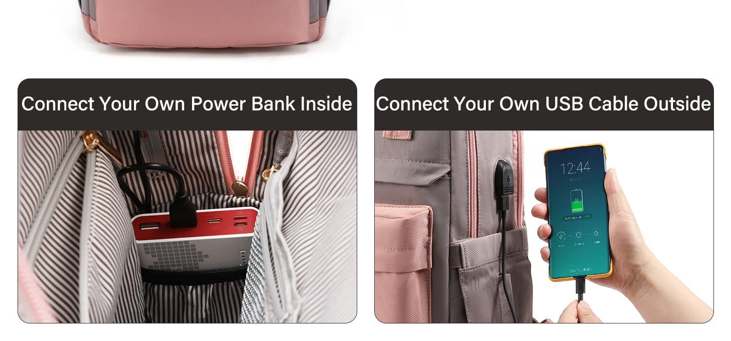 Balo Nữ Thời Trang Đựng Laptop Cỡ Lớn Kiểu Túi Hộp Có Tay Cầm Màu Be, Xám, Đen, Trắng... chi tiết 19