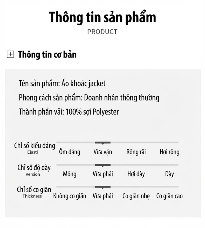 Áo Khoác Nam Cổ Bẻ Khuy Bấm Chống Nhăn Phong Cách Doanh Nhân Màu Xanh Navy chi tiết 6
