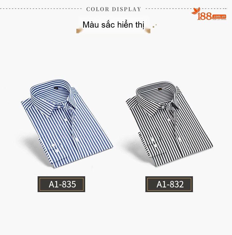 Áo Sơ Mi Dài Tay Nam Cotton Sọc Kẻ Chống Nhăn Màu Đen, Xanh, Đỏ chi tiết 14