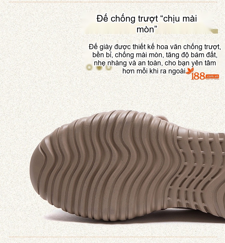 Giày Búp Bê Nữ Dây Buộc Vải Dệt Chiều Cao Đế Khoảng 2cm Màu Kem, Đỏ, Nâu, Xanh... chi tiết 6