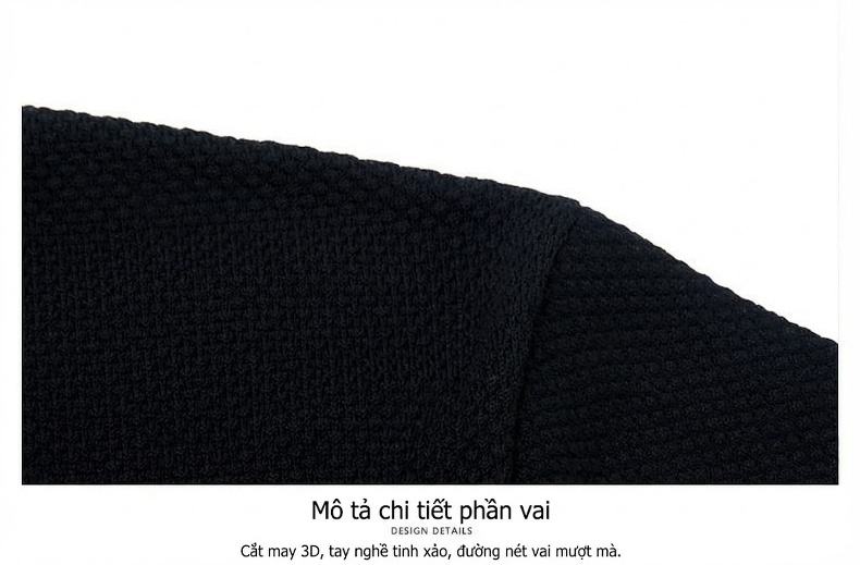 Áo Thun Polo Nam Dệt Kim Tay Ngắn Thời Trang Trung Niên Màu Đen, Trắng, Nâu, Xám chi tiết 15