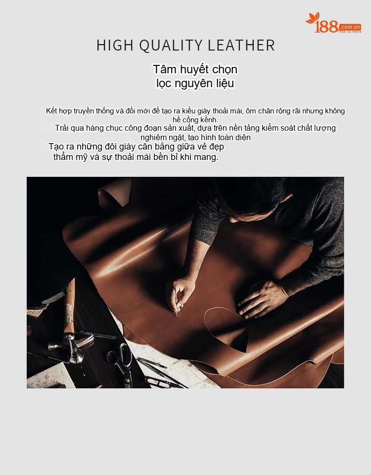 Giày Lười Nam Da Bóng Đế Chống Trượt Chiều Cao Đế Khoảng 3cm Màu Đen, Nâu chi tiết 2