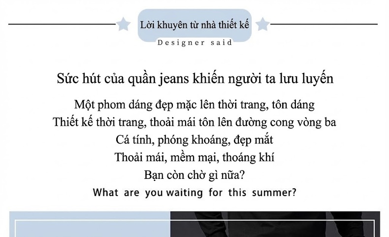 Quần Jean Nam Cotton Co Giãn Dáng Suông Rộng Phong Cách Doanh Nhân Màu Xanh chi tiết 4