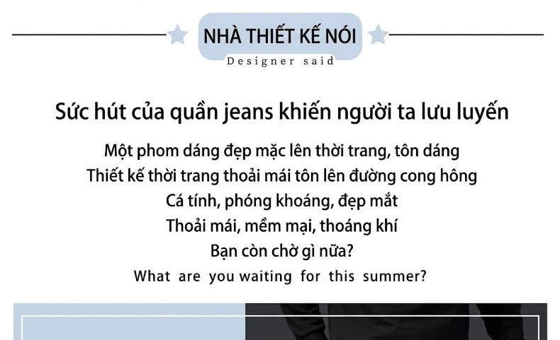 Quần Jean Nam Cotton Co Giãn Dáng Suông Rộng Thoải Mái Màu Xanh chi tiết 4